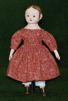 Cloth girl doll stockingette face curls