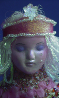 closeup of goddess' face and bead tears