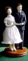 Johns and Elizabeth at their wedding cloth