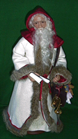 Sculpey Father Christmas after a Victorian postcard