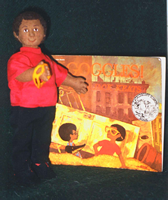 Molded Felt doll for Sew me a Story library display