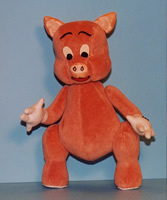 Velvet porky pig stuffed animal