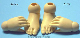 sd10 girl hands and feet sanded and cleaned
