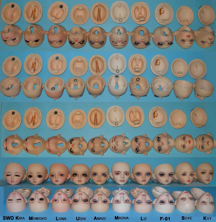 Kira Momoko Luna Ushiwakamara Anais Masha Liz $ Sisters Soye and Ksy head comparisons