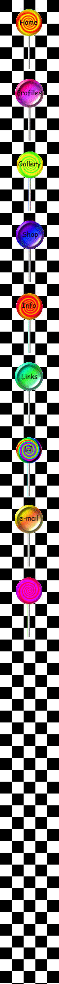 lollypops on checkerboard background