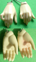 AL Unoa hands seperated and sanded