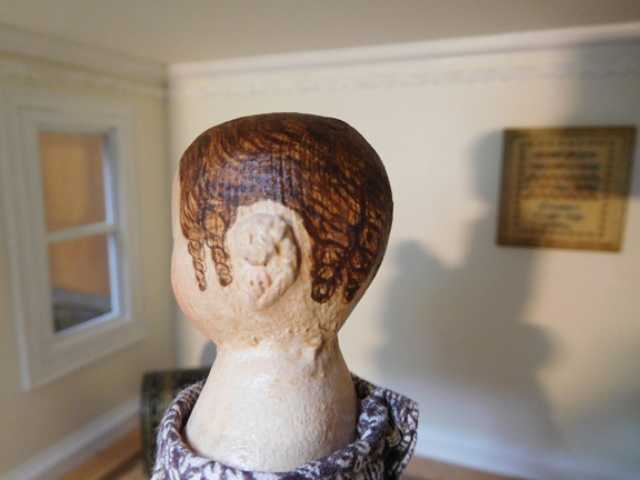 Girl Izannah Walker style miniature doll