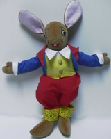 Velvet and embroidered Bunny