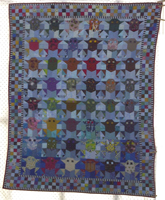 Froggy Quilt for twin bed cottons and some metallics